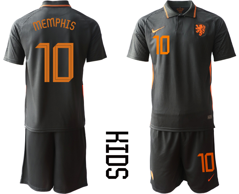 2021 European Cup Netherlands away Youth #10 soccer jerseys